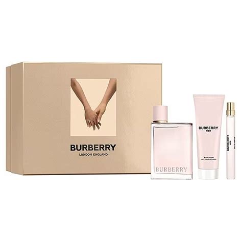 burberry her eau de parfum 100ml 3 piece set|burberry her perfume 3.3 oz.